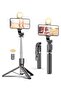 Selfie Stick With Fill Light All In One Portable Tripod Phone Holder Detachable Wireless Remote