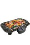Smokeless Indoor/Outdoor Electric Grill Portable Tabletop Grill Kitchen BBQ Grills Adjustable Temperature Control,Removable Water Filled Drip Tray,2000W,Black（EU Plug） - 4