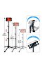 Tripod Stand Tablet Holder: Adjustable Height Foldable Phone/Tablet Cradle for 4.7-12.9 Inch Devices - 5