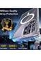 Samsung S24 Ultra Case, Magnetic Shockproof Translucent Matte Back Cover, Clear - 4
