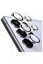 Samsung Galaxy S24 Ultra Camera Lens Protector, Individual, Tempered Glass, Aluminum Edging, Silver