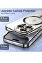 Electroplated Case for iPhone 15 Pro Max 6.7-Inch, Camera Lens Full Protection, Compatible with MagSafe Wireless Charging, Shockproof Soft TPU Phone Cover (Silver) - 4