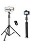 Selfie Stick,Phone Tripod Stand with Remote, Cell Phone Stand Tripod with Phone Holder for Vlogging