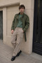 Men's Casual Comfortable Cream Cargo Linen Trousers - 2