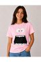 Unisex Oversize T-Shirt Open Mouth Printed 100% Cotton T-Shirt Comfortable Fit