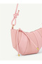 Women's Croissant Model Shoulder and Crossbody Bag with Rope Pendant Detail - 5