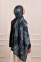 Floral Breeze Patterned Muslin Shawl Emerald Green - 5