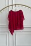 Plus Size Asymmetrical Cut Chiffon Blouse - 2