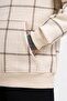 Men's Leather Applique Hooded Sweatshirt Light Beige - 3