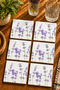Lavender Flower Modern Set of 6 Coasters - Uv Printing Mdf - 10X10 cm