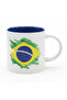 White Ceramic Coffee Mug 350 ml with Brazil Flag & Neymar Jr Design