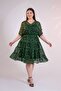 Women's Plus Size Chiffon Floral Dress - 8