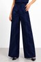 Women's Jacquard Trousers Navy Blue 31452 - 2