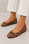 Vintage Polka Dot Bowknot Women's Ballerina Flats Detailed Daily Comfortable Ballerinas Stc1318 - 3