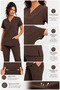 Lycra Scrubs Medical Uniform, Nurse Doctor Hospital Uniform, Men and Women, Healthcare Staff Uniforms, Navy Blue, Purple, Beige, Gray, Burgundy, Coffee, Orange, Blue, Mint, Sage Green, Green, Khaki - 6