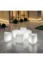 Y Table + 3 Small Modern Triangular Vertical Stands Set LED Lighting - 3