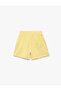 Cotton Shorts with Elastic Waist and Embroidery Detail - 2