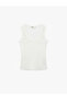 Cotton Slim Fit U-Neck T-Shirt with Pearl and Bow Embroidery - 6