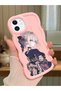 iPhone 11 Compatible Case Camera Protector Pink Silicone Couple Phone Case Girl Pattern