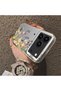iPhone 17/18 Pro Max Compatible Silicone Edge Hard Back Case Couple Phone Case with Floral Pattern - 4