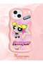 iPhone 13 Compatible Case Camera Protector Pink Silicone Couple Phone Case Powerpuff Pattern - 2
