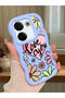 Tecno Camon 20 Pro 4g Compatible Case Camera Protector Blue Silicone Couple Phone Case Floral Pattern