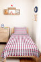 Geometric Pink Young Room Single Pique Set - Modern Gray 160X220 cm Quilted Bedspread - 5