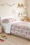 Pink Floral Bohemian Young Room Single Pique Set-Turquoise Beige 160X220 cm Quilted Bedspread - 4