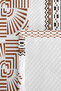 Brown Geometric Single Decorative Pique Set - White Ethnic Bohemian 160X220 cm Bedspread - 7