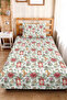New Year's Pine Green Young Room Single Pique Set-Red Retro 160X220 cm Quilted Bedspread - 5