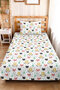 Adventurous Panda Figured Pastel Young Room Single Pique Set - Mint Yellow 160X220 cm Bedspread - 4