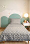 Gray Geometric Modern Single Duvet Set - White Nordic 160X220 cm Quilted Bedspread - 6
