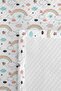 Rainbow Cloud Pastel Teen Room Single Pique Set-Mint Pink 160X220Cm Quilted Bedspread - 7