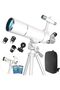 Telescope for Adults, 80mm Aperture 500mm Refractor (20X-150X) Portable Travel Telescope for Beginners