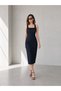 Women's Indigo Slim Fit Midi Denim Dress - 2