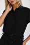 Yazlik Viscose Woven Thin Fabric Women's Dress with Belt - 7