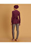Women Burgundy Plain Burkini Set - 7