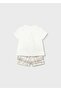 Newborn Baby Boy Shirt Shorts Set Beige - 2