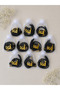 99 Glass Pearls Prayer Beads with the Word'Allah' on a Tulle Pouch, 10 Pieces.