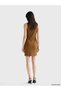 Two Mt Shop Quality Square Neck Waist-Slit Mini Dress - 4