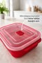 3-Piece Storage Container Set 3X1300 ml Microwave Safe Food Container with Steam Release Lid - 3