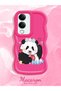 Vivo Y04S Compatible Case Camera Protector Red Silicone Couple Phone Case Panda Pattern - 2