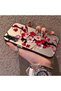 Samsung Galaxy A50 Compatible Silicone Edge Hard Back Case Couple Phone Case with Floral Pattern - 2