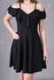 Women's Black Off-Shoulder Stylish Mini Evening Dress 077 - 5