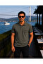 Men's Classic Khaki Polo Collar T-Shirt with Buttoned Pockets - 4