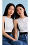 Pack of 2 Zero Neck Sleeveless Neck Collar Set Hijab Undergarments |   Zero Sleeve Combed Cotton Neck Collar White White - 2