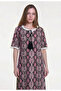 Women's Cotton Snakeskin Print Homewear Long Dress - 2