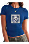 Twilight Printed Cotton Lycra Body Tee Crop T-Shirt