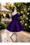 Special Design Aveline Model Purple Color Single Sleeve Flower Accessory Detailed Girls' Evening Dress - 2