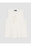 Trendlucky Contrast Collar Linen Blend Pleated Blouse - 5